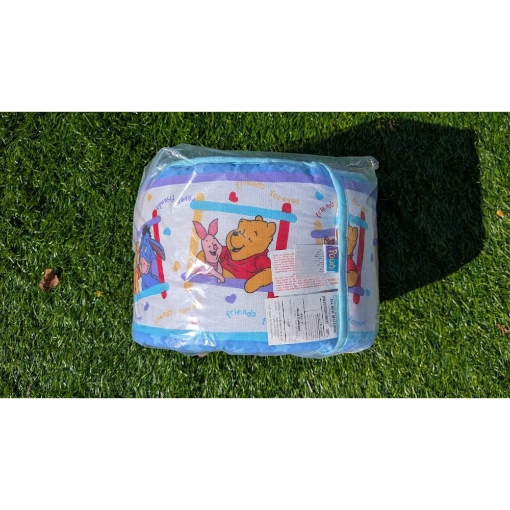 Disney Winnie the Pooh Crib Bumper Pads Friends Forever Baby Nursery Decor